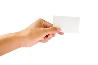 Elimde kartvizit var.