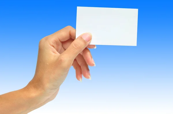 Hands holding paper — Stock Photo, Image