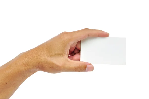 Blank card in a hand — Stock Photo, Image