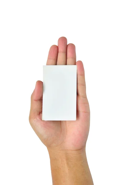 Blank card in a hand — Stock Photo, Image