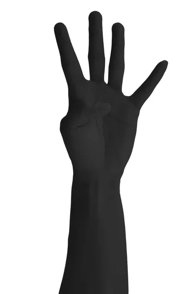 Czarny dłoni — Zdjęcie stockowe