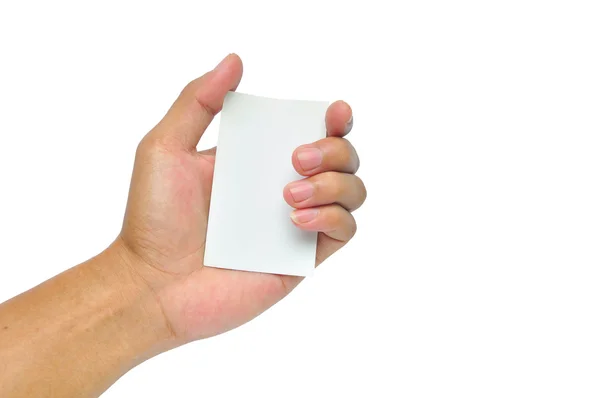 Blank card in a hand — Stock Photo, Image