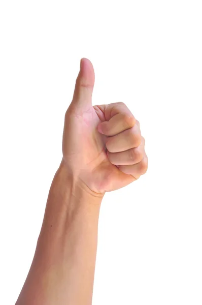 Man hand with thumb up — Stock Photo, Image