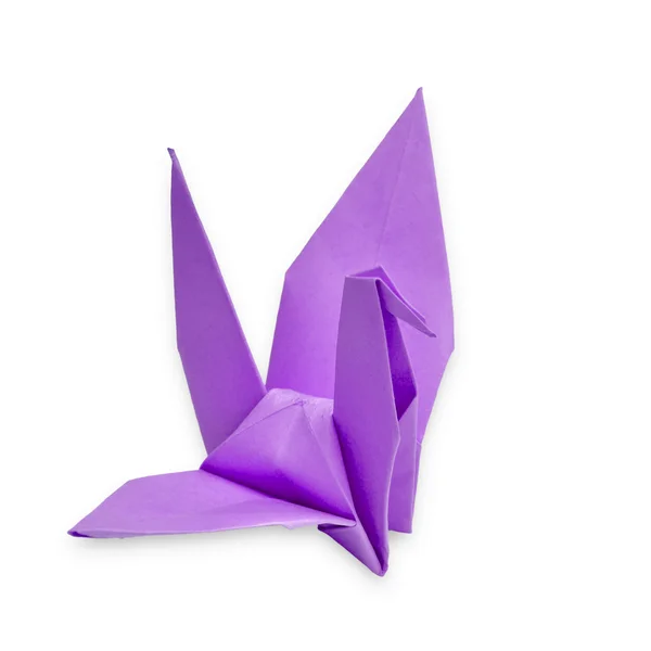 Paarse papier vogel — Stockfoto