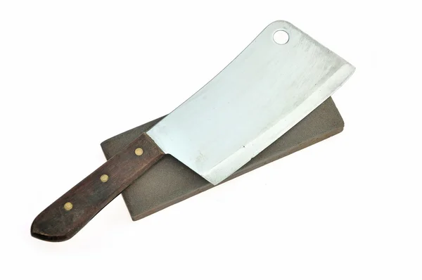 Skärpning eller finslipa en kniv — Stockfoto