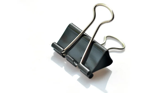 Black paper clips — Stock Photo, Image