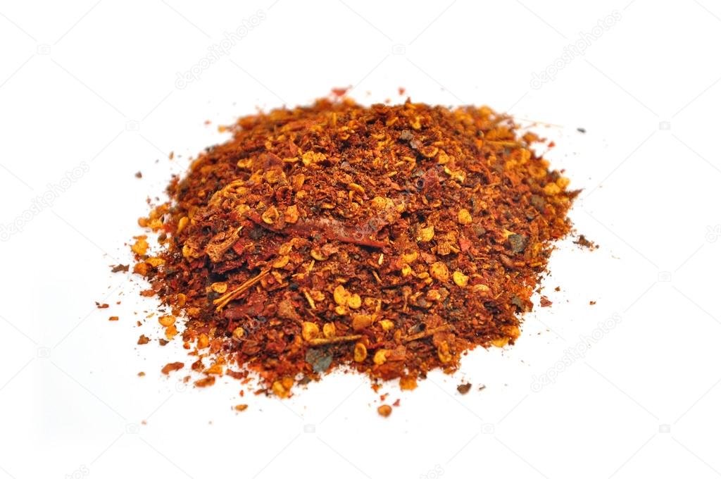 dried and crushed red peppers