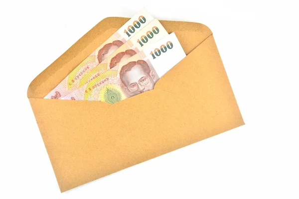 Geld en envelop — Stockfoto