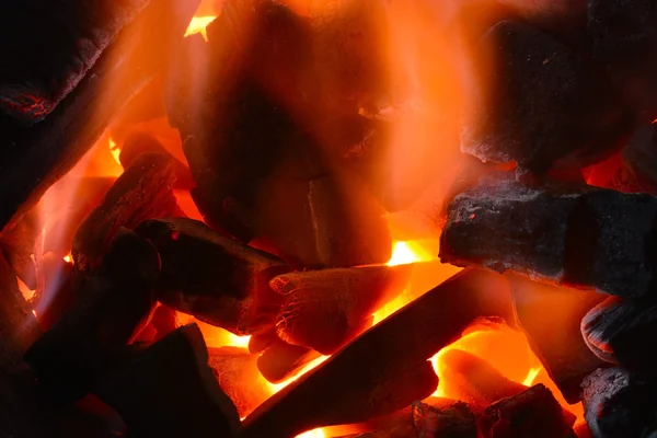 Legna da ardere conflagrante — Foto Stock