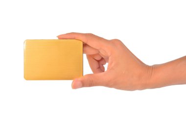 bir kadının elindeki sarı kart