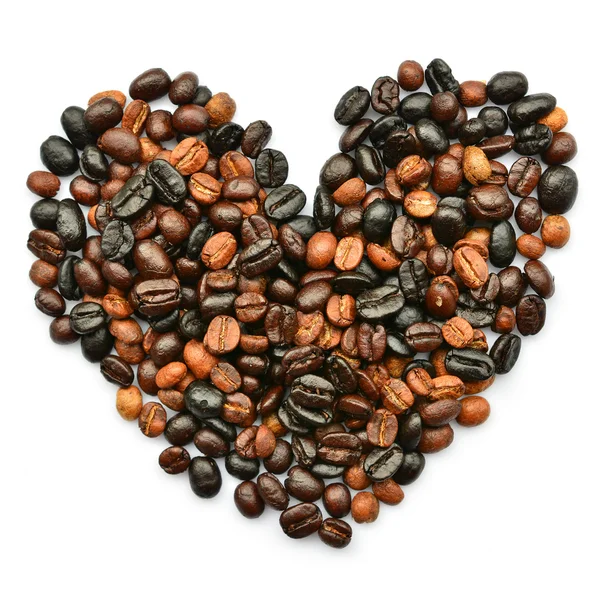 Hjärtat från kaffe — Stockfoto