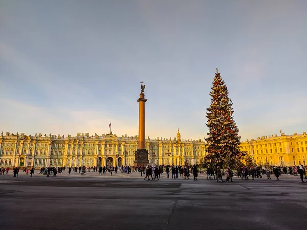 São Petersburgo Rússia Por Volta Janeiro 2021 Árvore Ano Novo — Fotografia de Stock