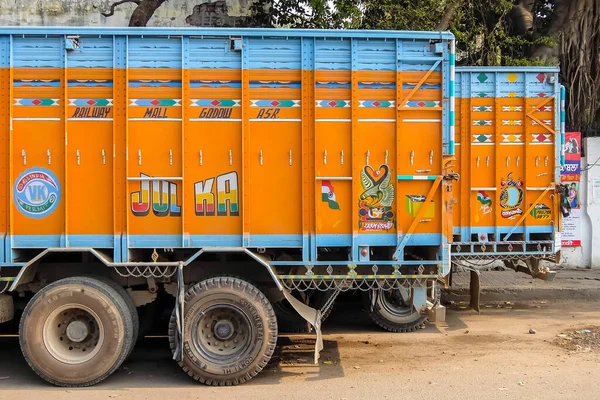 Amritsar India Circa April 2018 인도의 트럭들 수있는 장식품들이 — 스톡 사진