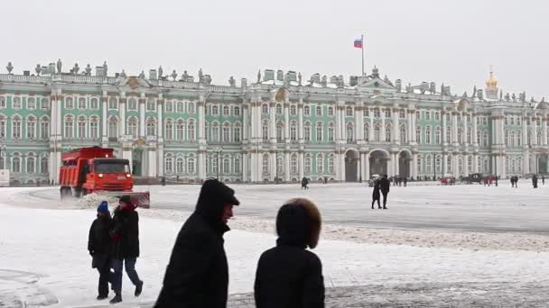 Sint Petersburg Rusland Circa November 2021 Uitzicht Het Dvortsovaya Plein — Stockvideo
