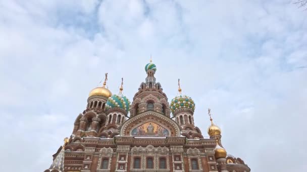 Saint Petersburg Russia Circa December 2021 View Church Savior Spilled — Video Stock