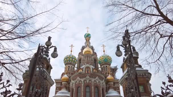 Saint Petersburg Russia Circa December 2021 View Church Savior Spilled — Stockvideo