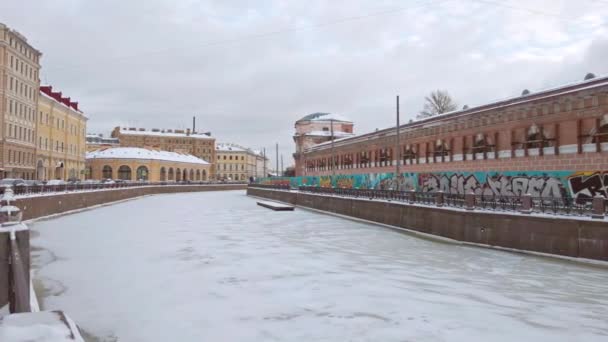 Saint Petersburg Rusya Aralık 2021 Şiddetli Kar Yağışı Sonrasında Saint — Stok video