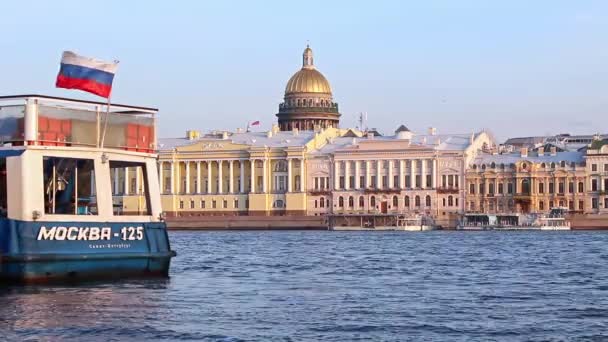 San Pietroburgo Russia Circa Settembre 2021 Veduta Del Fiume Neva — Video Stock