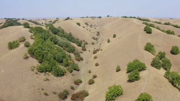 Luchtdrone Schot Boven Zagajicka Heuvels Servië Late Zomer — Stockvideo