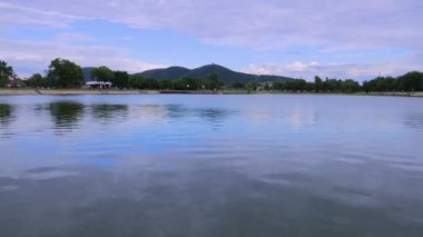 lake water surface TIME LAPSE - reflection of the sky on the surface of the lake