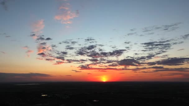 Time Lapse Beautiful Sunset Plain — Stock video