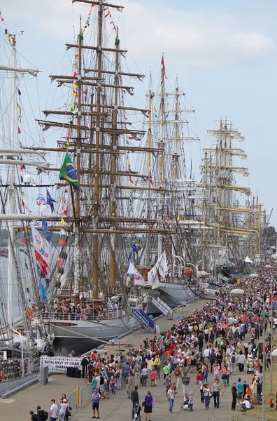 RIGA, LATVIA - JULY 26: Regatta The Tall Ships Races 2013 — Stock Photo, Image