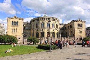 Oslo, Norveç bina parlament.