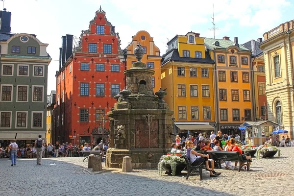 Stortorget - malé náměstí ve Stockholmu, Švédsko — Stock fotografie