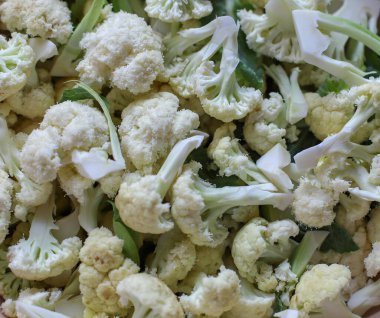 Seçici odaklı dilimlenmiş karnabahar