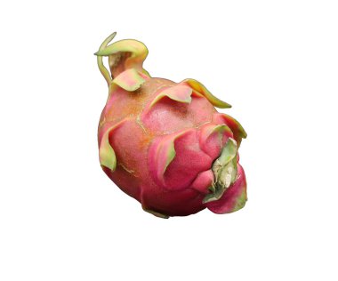 Beyaz arka planda seçici odaklı taze ejderha meyvesi