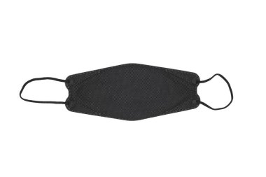 Tek kullanımlık maske beyaz arkaplanda izole edildi. Cerrahi maske, toz önleyici maske. Seçici odaklı kirlilik koruma maskesi.