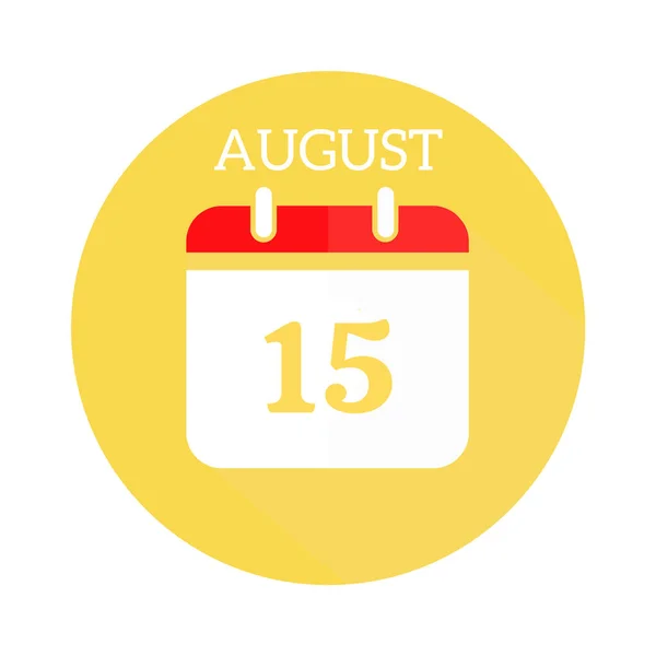 August Calendar Flat Icon — 스톡 사진