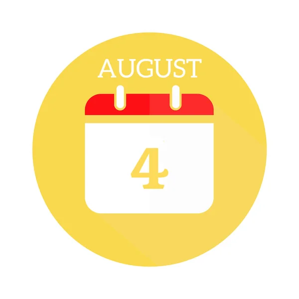 August Calendar Flat Icon — Φωτογραφία Αρχείου