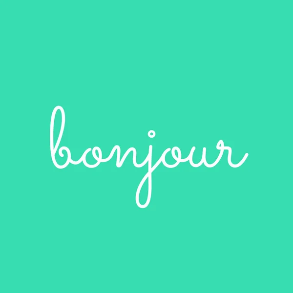 Word Bonjour Green Background Illustration — Fotografia de Stock