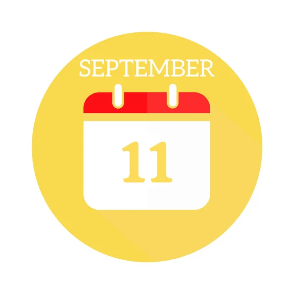 September Calendar Flat Icon — Stok fotoğraf