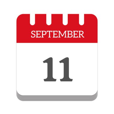 September 11 calendar flat icon