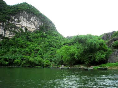 tekne, dağ ve nehir, trang, yatay bir, ninh binh vie
