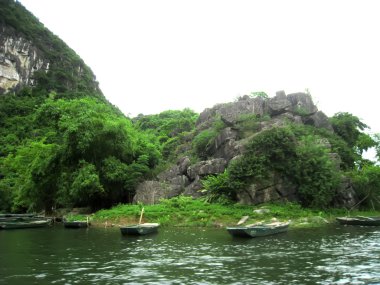 tekne, dağ ve nehir, trang, yatay bir, ninh binh vie