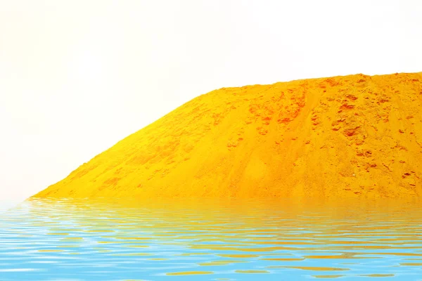 Duna de arena sobre fondo blanco — Foto de Stock