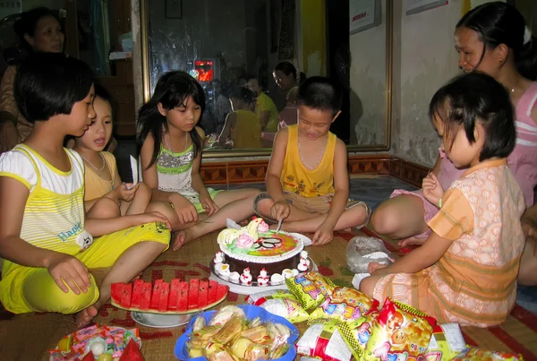 Birthday party of boy — Stock Photo, Image
