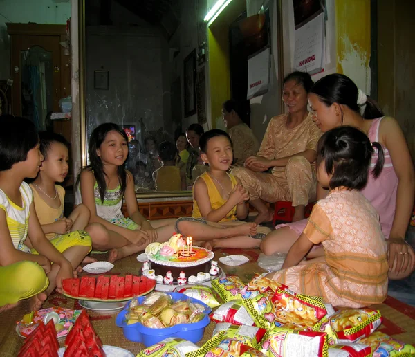 Birthday party of boy — Stock Photo, Image