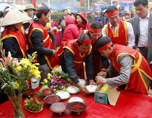 农民在田里种植水稻 — 图库照片