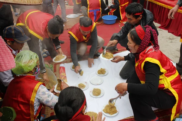 People exam to making bean cake — Stock Photo, Image