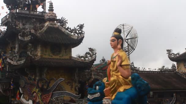 Tempel Aus Keramik Dalat Vietnam — Stockvideo