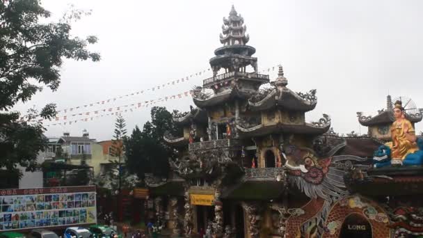 Seramik Tapınak Dalat Vietnam — Stok video