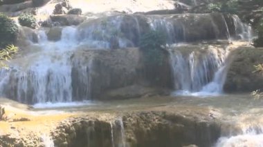 ormanın derinliklerinde akan şelale