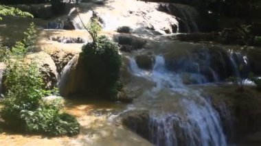 ormanın derinliklerinde akan şelale