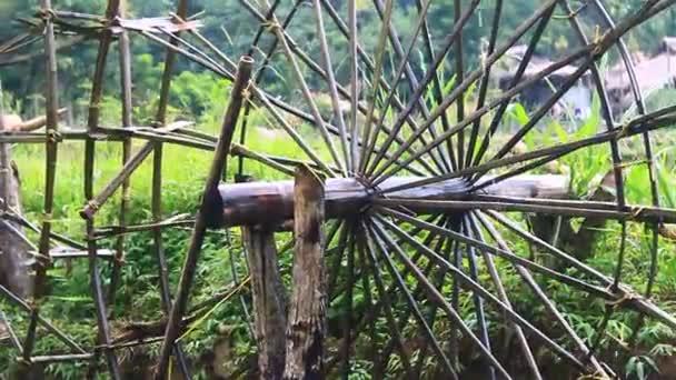 Waterwheels Take Water Rice — 비디오
