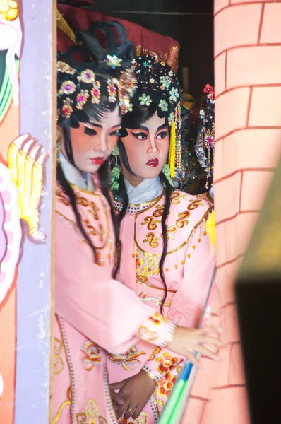 Unidentified actors of the Chinese Opera — Stock Photo, Image