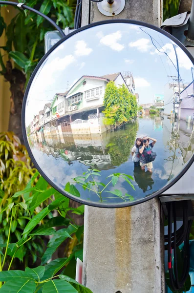 Tajskiego powodzi kryzysu w bangkok, Tajlandia — Zdjęcie stockowe